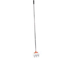 Dailygoods- Grondcultivator Verstelbare Lengte - Roterend Tuinhandgereedschap - Roestvrij Staal - Duurzaam - Ergonomische Handgreep - Slijtvast - Tuinfrees