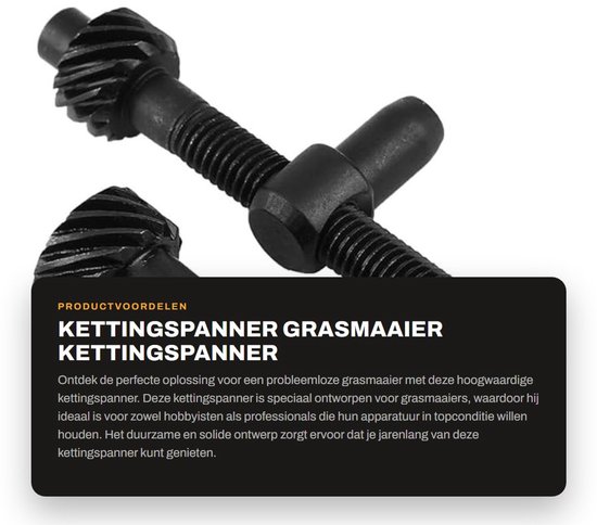 Dailygoods- Kettingspanner Automatische Afstelling - Kettingspanner Gazelle - Grasmaaier - Duurzaam Ontwerp - Eenvoudig te Installeren - Geschikt voor Timberpro 26cc - Kettingtensioner