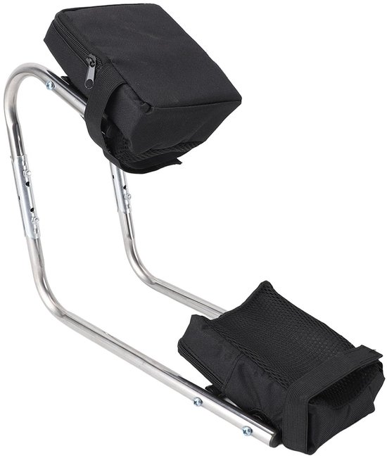 Dailygoods- Kniezit Ergonomisch Ontwerp - Draagbaar Tuinkniezit - Roestvrij Staal - Kniebescherming - Enkelsteun - Langdurig Comfort