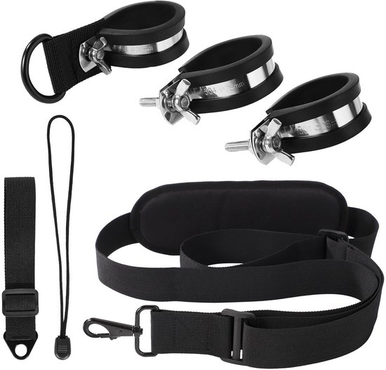 Dailygoods - Lange Trimmerriem met Roestvrijstalen Klemmen voor Tuingereedschap