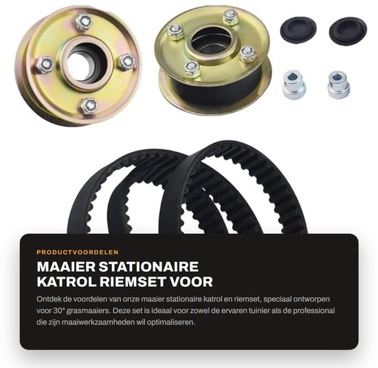 Dailygoods- Maaier Katrol Verbeterde Prestaties - Riemset - Compatibel met Toro - 30" Grasmaaier - Brede Compatibiliteit - Voor TimeMaster/TurfMaster