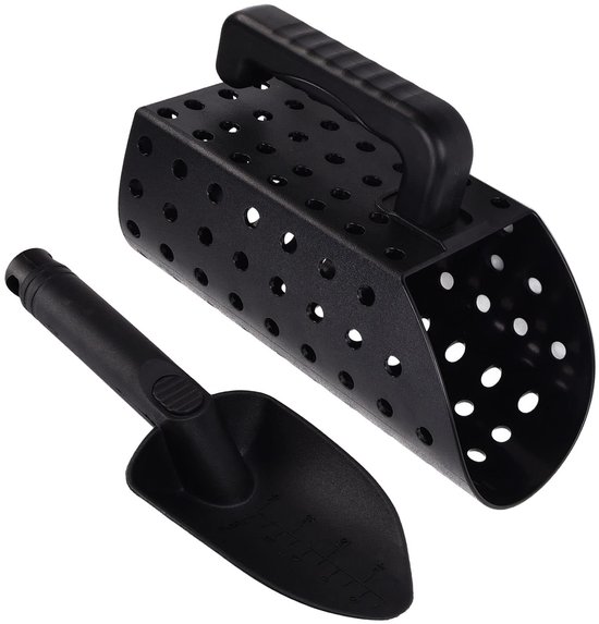 Dailygoods- Metaaldetectorschop Lichtgewicht - Multifunctionele Zeef - Zandzeef Scoop Tool - Ronde Gaten - Inclusief Schop Cover - Hoogwaardige ABS Materialen - Metaaldetector