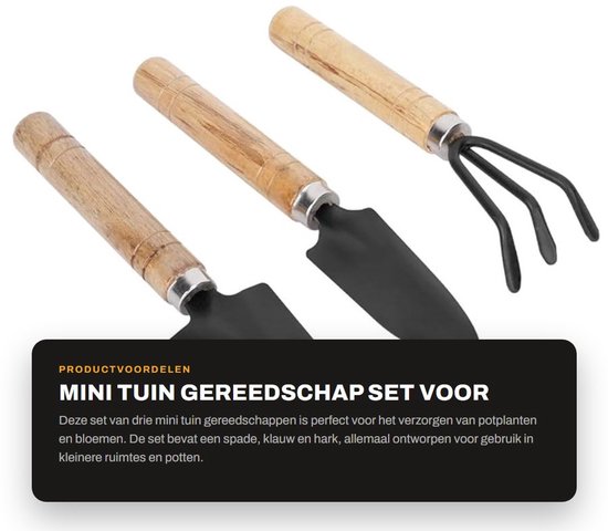 Dailygoods - Mini Tuin Gereedschap Set voor Potplanten en Bloemen