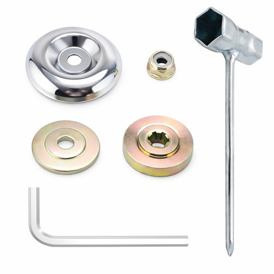Dailygoods- Moeren Universeel - 6 Stuks - Adapter voor Bosmaaier - Slijtvast Metaal - Corrosiebestendig - Duurzaam en Betrouwbaar - Bevestigingsset