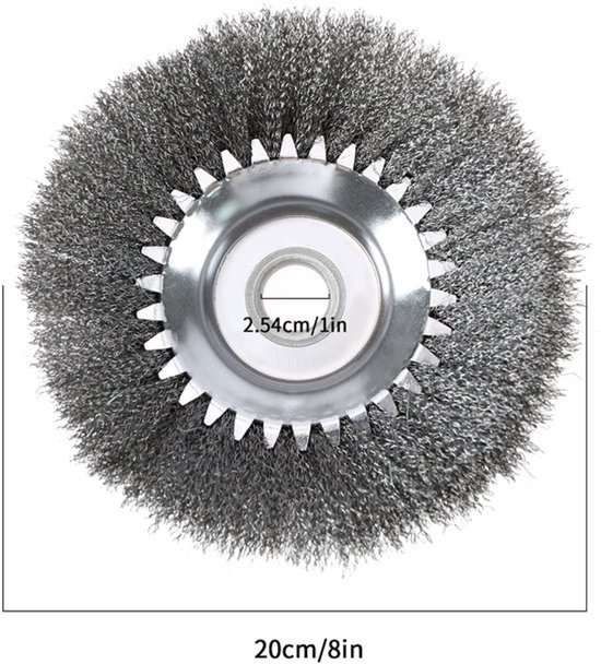 Dailygoods- Onkruidborstel 8 Inch - Onkruidborstel Machine - Stalen Borstel - Tuin