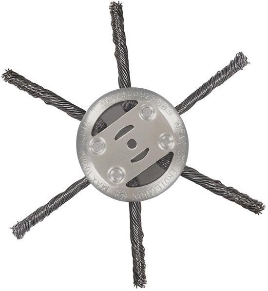 Dailygoods- Onkruidborstel Professionele Freeskop - Grastrimmer - Bosmaaier - Roestvrij Staal - 150 mm - 6 Messen - Grastrimmerkop van Dailygoods