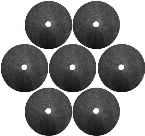 Dailygoods- Onkruidmat 20 Stuks - Biologisch Afbreekbare Mulchring - Slijtvaste Onkruidbestrijding - Geschikt voor Bloemen/Planten - Hoogwaardig Vliesmateriaal - Duurzaam en Veilig