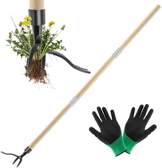 Dailygoods - Onkruidverwijderaar 110 cm - Langhandige Tuin Hulp met 4 Klauwen