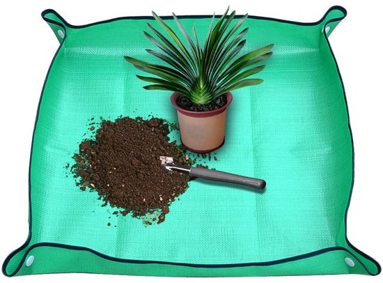 Dailygoods- Plantenverpotmat Waterdicht - Opvouwbaar Tuintapijt - Binnen/Buiten Gebruik - 27" x 27" - Vuilbestendig Materiaal - Gemakkelijk Schoon te Maken - Tuinmat van Dailygoods