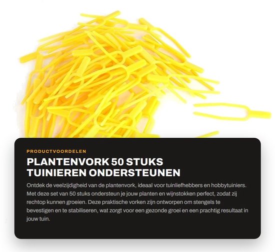 Dailygoods- Plantenvork 50 Stuks - Tuingereedschap - Ondersteunen - Bevestigingsklem - Wijnstokken - Stengels - Rechtop Groeien