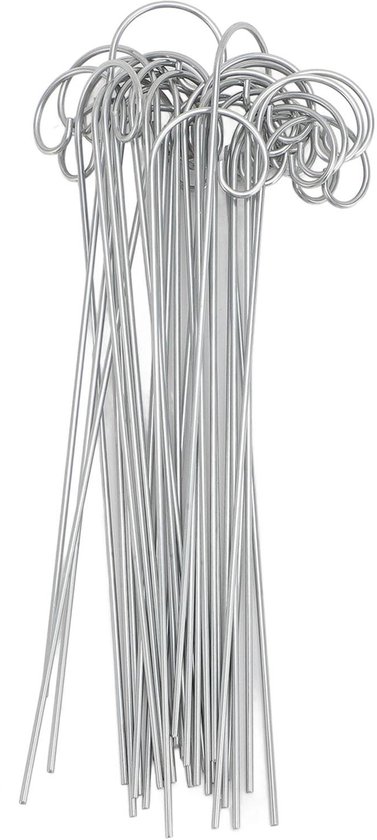 Dailygoods- Plantlabel 30 Stuks - Roestvrij Stalen Haken - Tuinmarkeringen - Weerbestendig - Eenvoudig te Verplaatsen - Afmetingen 200 mm - Tuinmarkers