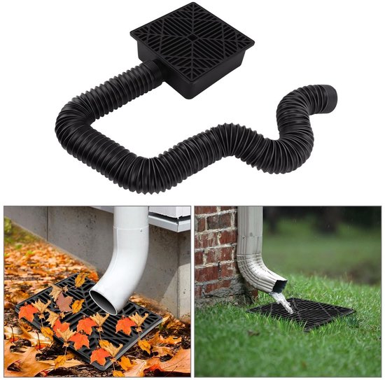 Dailygoods- Regenpijp Verlengstukken Flexibel - Geen Graafwerk - Tot 8 Voet - Premium Polypropyleen - Vorstbestendig - Geschikt voor Complexe Omgevingen - Afvoerpijp