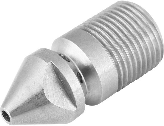 Dailygoods - Reinigingsmondstuk - Hogedrukreiniger - Roestvrij staal - 3/8 inch - Afvoeren reinigen - Duurzaam en effectief - 250 bar