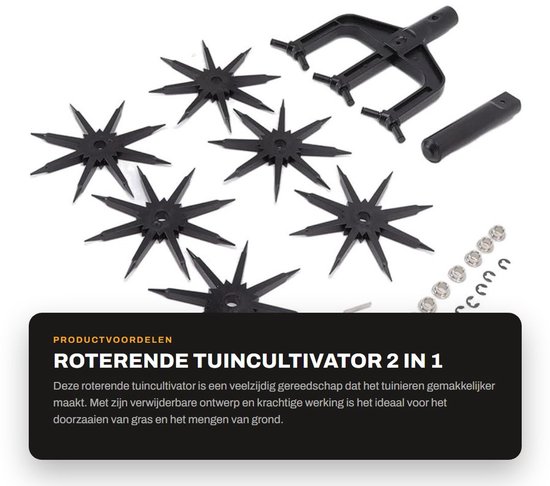 Dailygoods - Roterende Tuincultivator 2 in 1 voor Efficiënt Tuinieren