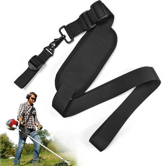 Dailygoods- Schouderriem Verstelbaar - Draagriem voor Grastrimmer - Antislip - Duurzaam Nylon - Metalen Gesp - Comfortabele Vulling