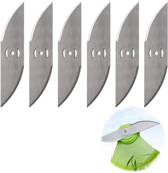 Dailygoods - Set van 6 Metalen Messen voor Grastrimmer 150 mm
