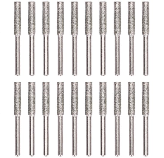Dailygoods- Slijpkop Roterende Vijl - Slijpsteen voor Tuingereedschap - Slijpwielen - 20 Stuks - Gelegeerd Staal - Voor Metalen Kettingzaag - Slijpwiel