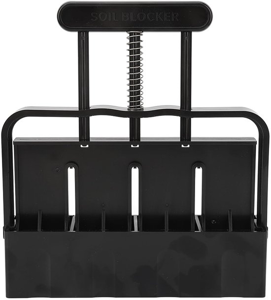 Dailygoods - Soil Block Maker - Grondblokmaker - Handmatig en efficiënt - Zwart - Tuingereedschap - Ideaal voor planten - Geschikt voor jonge boompjes