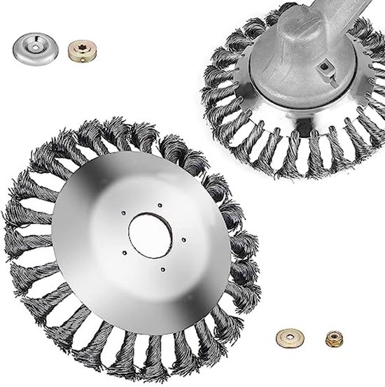 Dailygoods - Stalen Borstel voor Onkruid - 150mm Conische Borstel voor Grastrimmers en Tuinmachines