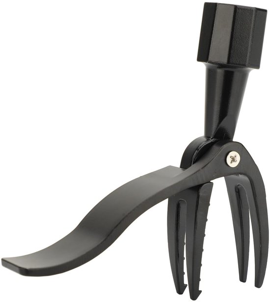 Dailygoods - Stand-up Onkruidtrekker, 4-klauw Stand-up Wieder Draagbare Roestvrijstalen Onkruidplukker Tuinieren Handwieden voor tuin- en Gazononderhoud, Tuinieren Handmatig Gereedschap