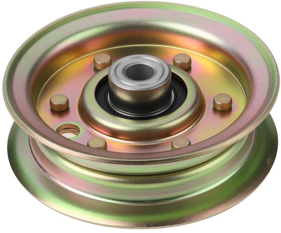 Dailygoods- Stationaire Katrol Slijtvast Staal - Compatibel met Husqvarna CT/CTH/GT/GTH/LT - Buitendiameter 95,5 mm - Middengat 9,5 mm - Riemloopvlak Diameter 77 mm - Schokbestendig en Corrosiebestendig - Idler Pulley