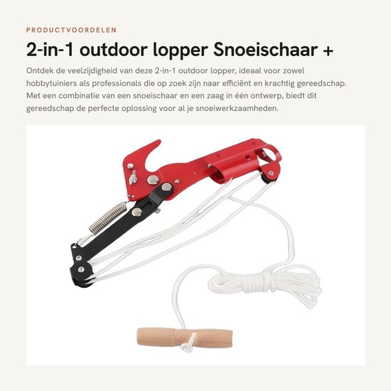 Dailygoods- Takkenschaar 2-in-1 - Snoeischaar/Zaag - Hoogwaardig Zaagblad - Intrekbare Paal - Lichtgewicht - Efficiënte Tuinsnoei van Dailygoods