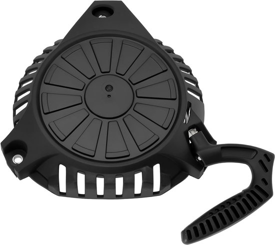 Dailygoods- Terugslagstarter Zwart - Trekstarter - Compatibel met Fuxtec FX-RM1630/Fuxtec FX-RM5196PRO/Scheppach MP99-42 - Kunststof/Metaal - Eenvoudig te installeren - Afstand gaten 150/152,7/157 mm