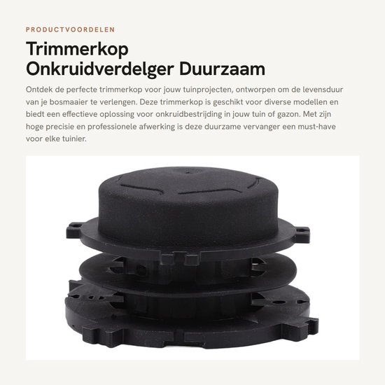 Dailygoods - Trimmerkop - Onkruidverdelger - Duurzaam alternatief - Geschikt voor verschillende bosmaaierhaspels - Efficiënt onkruid bestrijden - Idea...