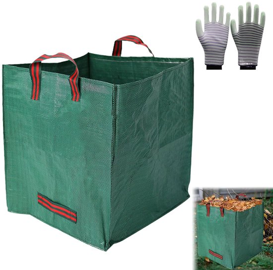 Dailygoods- Tuinafvalzak 125 liter - Stabiele Tuinzak - Bladzak met Handgrepen - Zelfstaande Afvalzak - Grote Snijzak voor Gras en Bladeren - Perfecte Hulp