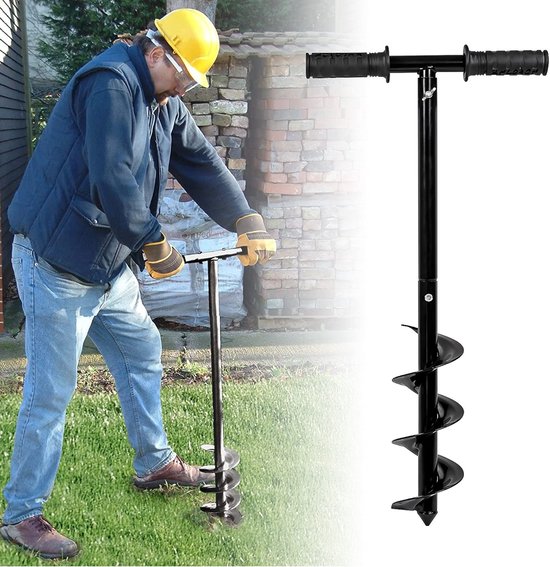 Dailygoods- Tuinboor handmatig - Grondboor voor planten - Spiraalboor met handvat - Eenvoudig te bedienen - Geschikt voor harde/zachte grond - Diepte tot 90 cm