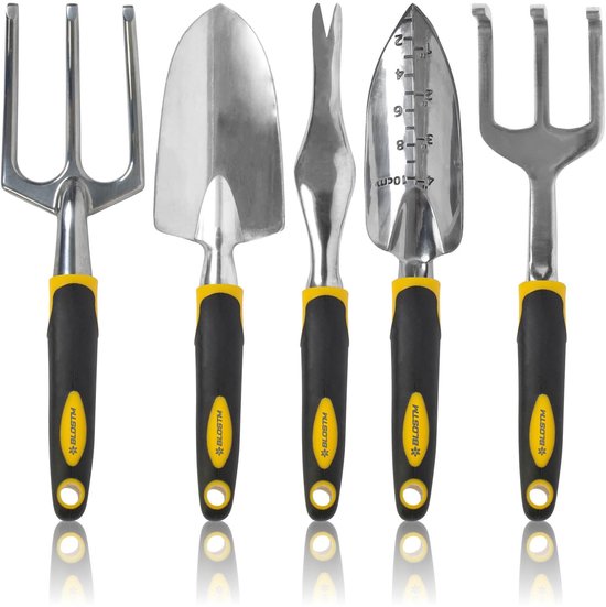 Dailygoods - Tuingereedschap Set - Heavy Duty Tuingereedschap - Ergonomische Handvatten - Anti-Roest Troffel en Vork - Handhark Tuin - Geschikt voor T...