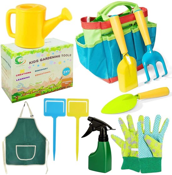 Dailygoods - Tuingereedschap - Tuingereedschap set - Speelgoed voor buiten - 22,3 x 19,6 x 12,1 cm - Creatief spelen - Geschikt voor kinderen - Tuinset