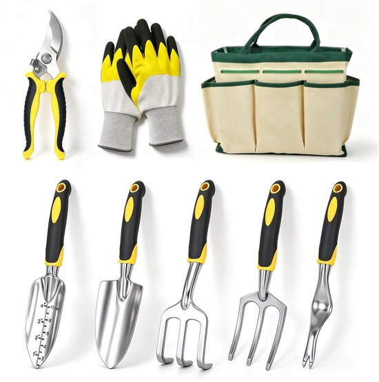 Dailygoods - Tuingereedschapsset 8-delig met Tuintas en Handschoenen