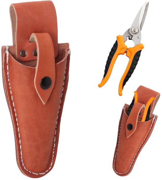 Dailygoods- Tuinschaar Hoogwaardige Materialen - Gereedschapstas - Leren Holster - Slijtvast - Krasbestendig - Robuuste Constructie - Gereedschapshouder van Dailygoods