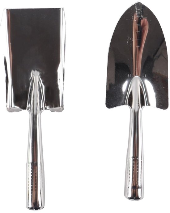 Dailygoods- Tuinschop Roestvrij Staal - Tuingereedschap - Minispade - Handschop - Vierkante Schep - Antisliphandgreep