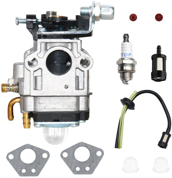 Dailygoods- Vergaser 10-delig set - Carburateur - Bosmaaier 52 cc/49 cc/43 cc - Afdichtingen/filters/slangen - Hoogwaardige aluminiumlegering - Duurzaam en robuust