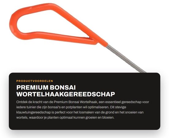Dailygoods- Wortelhaak Stevig Tuingereedschap - Bonsai Gereedschap - Grond Losmaken - Wortelsnoei - Groei Bevorderen - Compact Ontwerp