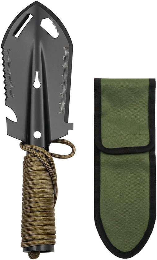 Dailygoody - Camping Schep - RVS Overlevingsschep - Multifunctionele Schep voor Buiten - Ideaal voor Kamperen - Lichtgewicht en Duurzaam - Geschikt vo