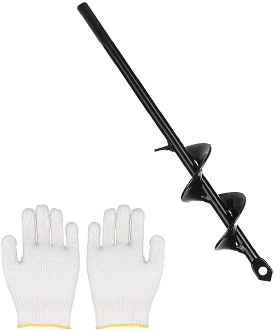 Dailygoody - Gartenboor Grondboor - Plantboor voor accuschroevendraaier - 4 x 22 cm - Voor de tuin - Ideaal voor leem- en steenachtige grond - Inclusi
