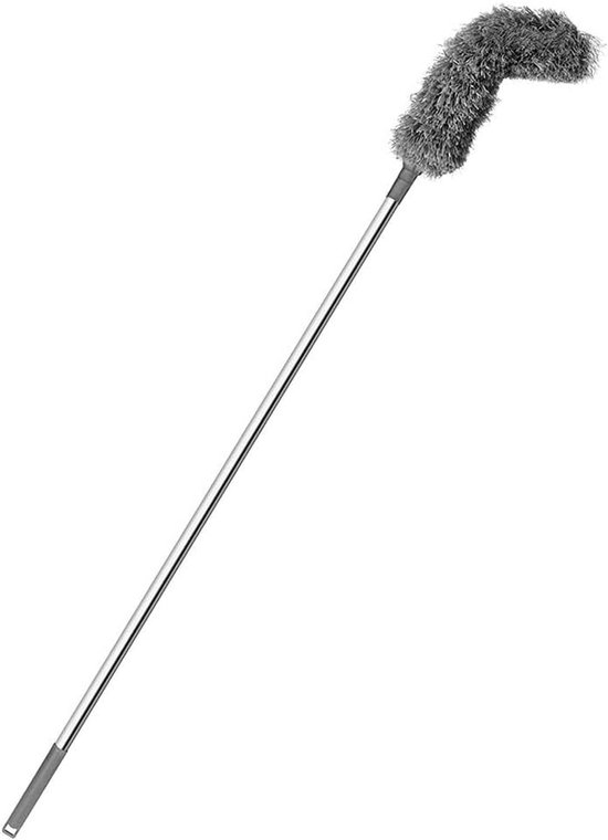 Dakgootreiniger Borstel - Dakgoot Reiniger - Dakgoten Schoonmaken - Telescopische Paal - 45-220 cm - Grijs