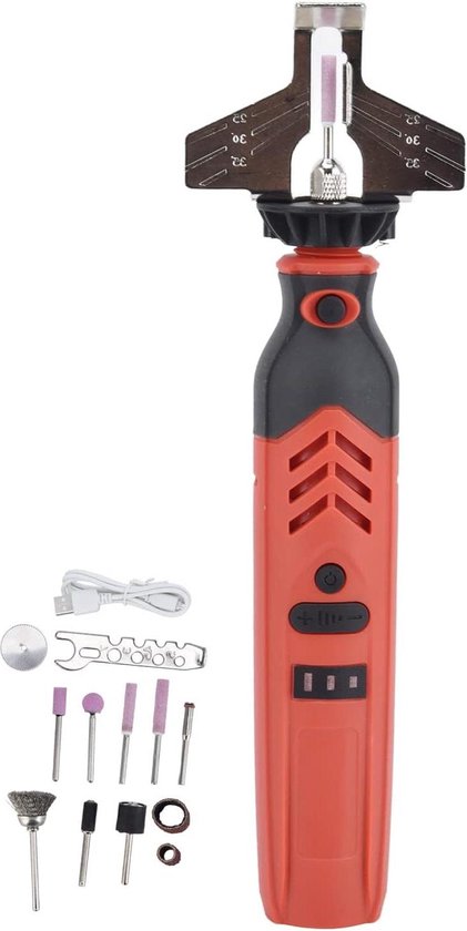 DC3.6V Draadloze Kettingzaag Slijper - Elektrische Handheld Kettingzaag Slijpset - Multifunctionele Hoge Snelheid Kettingzaag Scherpen Tool Set . van Tutoy