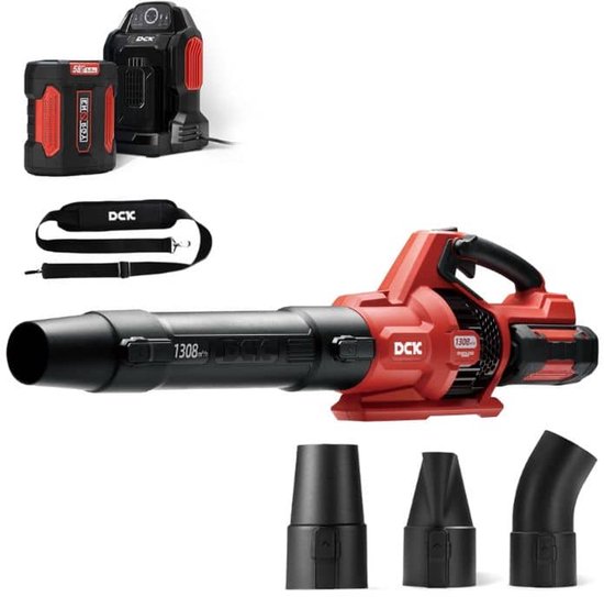 DCK Accu Bladblazer 58V SET - incl. 1x 5.0Ah Accu & 8A Snellader - 1308m³/h luchtvolume - KDLB58211FDK