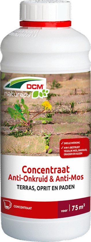 Dcm Naturapy Anti-Onkruid Anti-Mos Terras Concentraat - Algen- Mosbestrijding - 1 l van Merkloos	