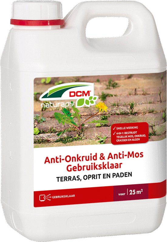 Dcm Naturapy Anti-Onkruid Anti-Mos Terras Gebruiksklaar - Algen- Mosbestrijding - 2.5 l van Merkloos	