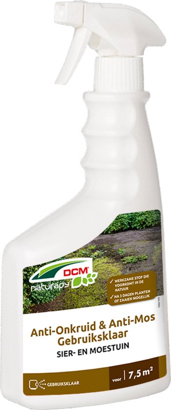Dcm Naturapy Anti-Onkruid Anti-Mos Totaal Gebruiksklaar - Algen- Mosbestrijding - 750 ml van Merkloos	