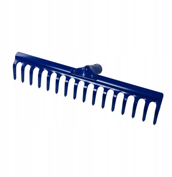 De metalen hark 16 tanden, 43cm breed - Nederlands product van Merkloos	