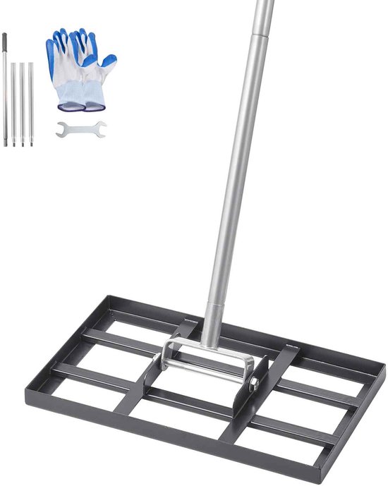 De Warenloods - Gazonrakel - Gazonstelhark - Niveleerhark - Nivelleringshark - Tuingereedschap - Egalisatiehark - Roestbestendig Koolstofstaal - Carbon van De Warenloods