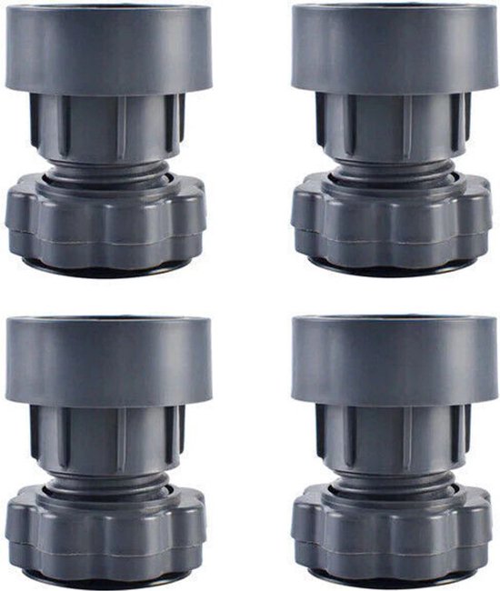 De wasmachine heeft 4 in hoogte verstelbare poten. van Merkloos	