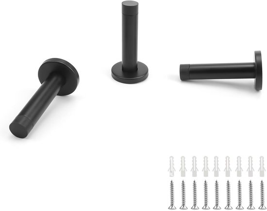 DEANKEJI 3 Pack High Quality Wall Door Stopper 86mm Stainless Steel Non-Slip Door Stopper Door Stopper Door Stopper Door Stopper Door Door Stopper van Merkloos	