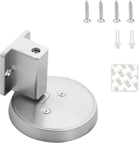 DEANKEJI Door Stopper Bottom Zinc Alloy Self Adhesive Door Lock with Screws and Expansion Tube, Noiseless Door Stop for Bedrooms, Hallways, Offices van Merkloos	